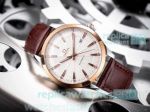 New Copy Omega Automatic Watch White Dial Rose Gold Bezel